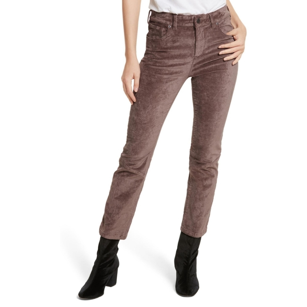 Free People Pants Brown Velvet Crop Women's 29